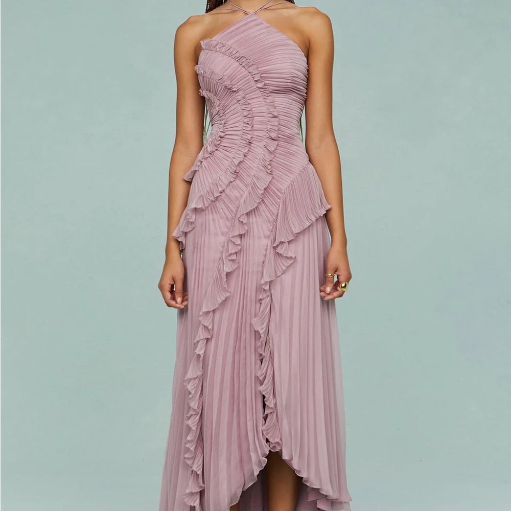 Elegant Mauve High Low Dress
